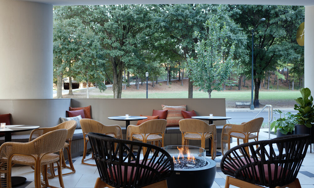 Outdoor patio at Kimpton Shane Hotel