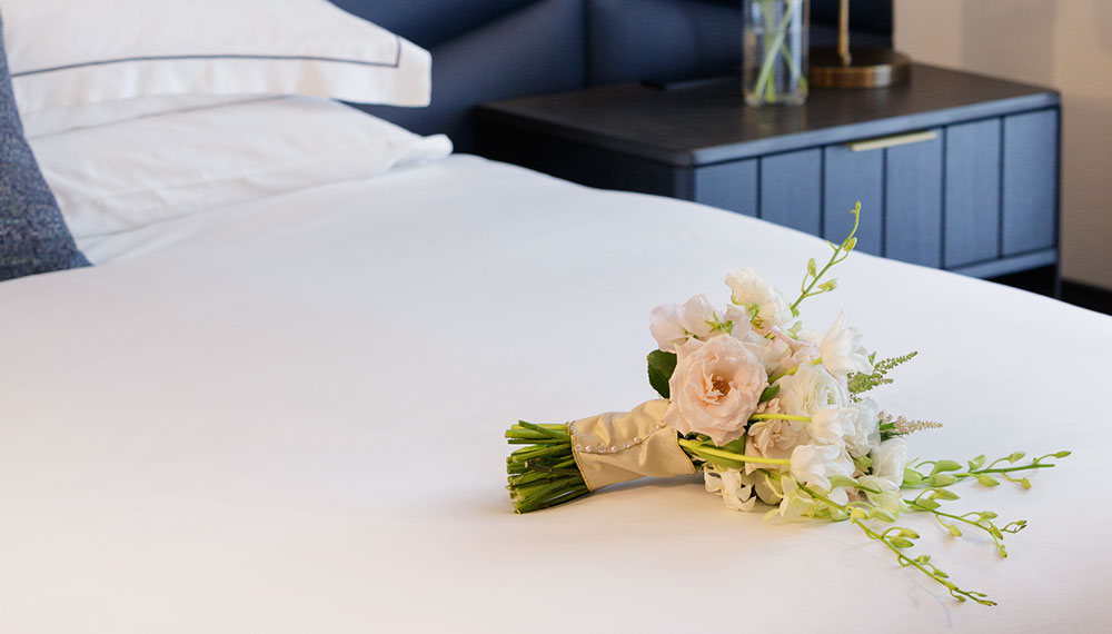 Bridal Suite with bouquet