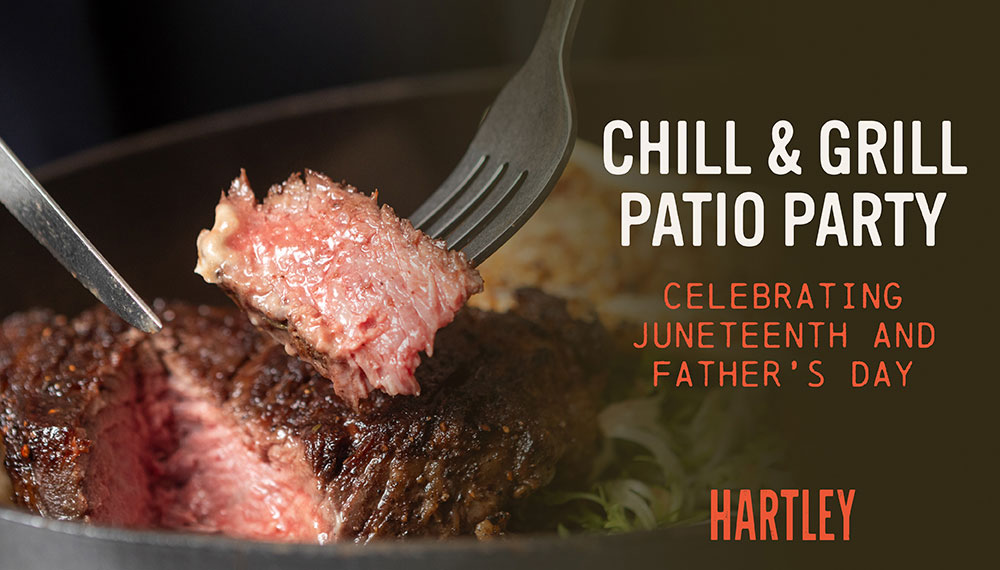 Chill & Grill Patio Party flyer